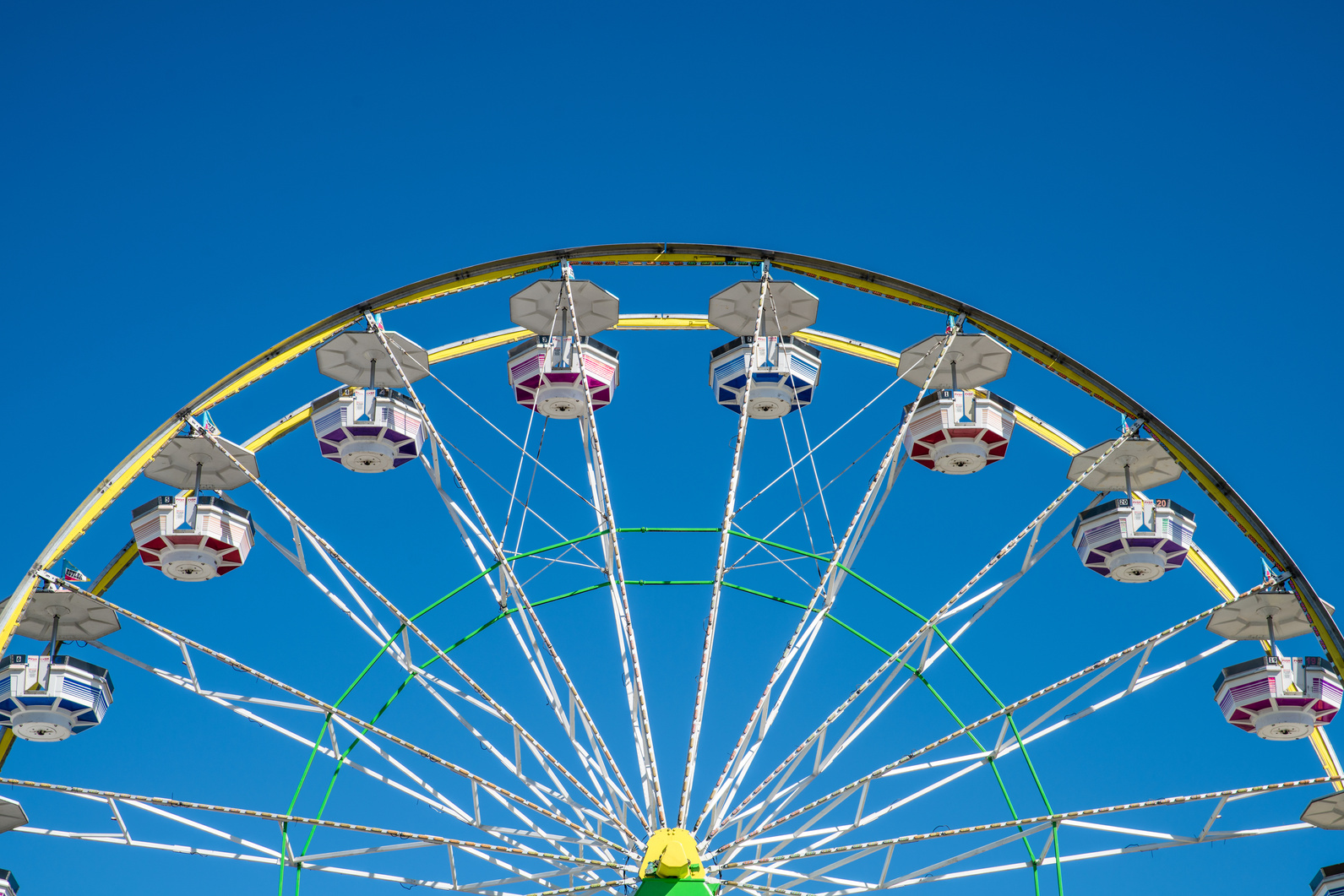Ferris Wheel - Old Carnival Ferris Wheel with Clean Skies